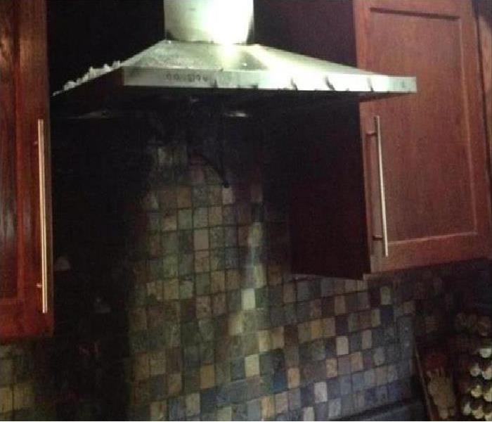 fire damaged kitchen